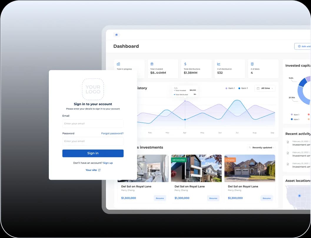 Dedicated investor portals